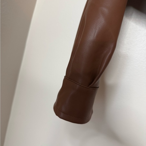 Stoosh Women's Tan Leather Jacket - Picture 4 of 6